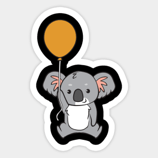 Koala - with orange balloon Sticker